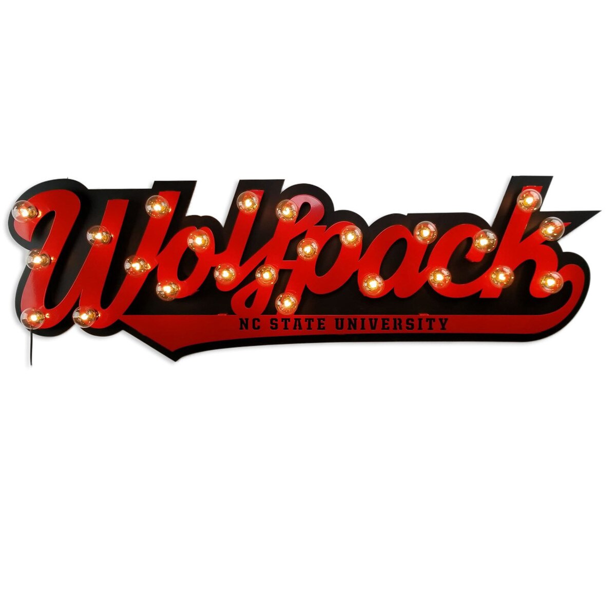 Sign Wolfpack Lit Script